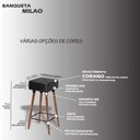 Ver imagem 3 de Banqueta para Área Gourmet Balcão e Cozinha Milao 70cm Egmobile Azul
