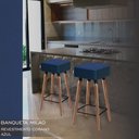 Ver imagem 2 de Banqueta para Área Gourmet Balcão e Cozinha Milao 70cm Egmobile Azul
