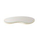 Ver imagem 1 de Bandeja Decorativa Orgânica Espelho Lapidado Luxo Lateral Couro - Off White