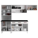 Ver imagem 3 de Cozinha de Aço Completa Mirage 12 Portas 3 Gavetas com Vidro Branco - Telasul