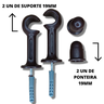 Suporte Cortina Varão Simples 19mm 4un C/ Ponteira Imbuia - 1