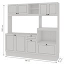 Ver imagem 3 de Cozinha Compacta Isis 8 Portas 1 Gaveta Branco sem Tampo