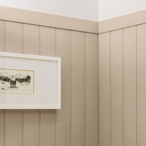 Revestimento de Parede Shiplap Ripado Vinilico 125x100cm:alabaster