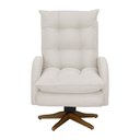 Ver imagem 2 de Poltrona de Amamentação Clarice Giro Balanço Bebê Completo:  Linho Areia Claro