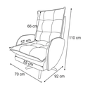 Ver imagem 4 de Poltrona de Amamentação Clarice Giro Balanço Bebê Completo:  Linho Areia Claro