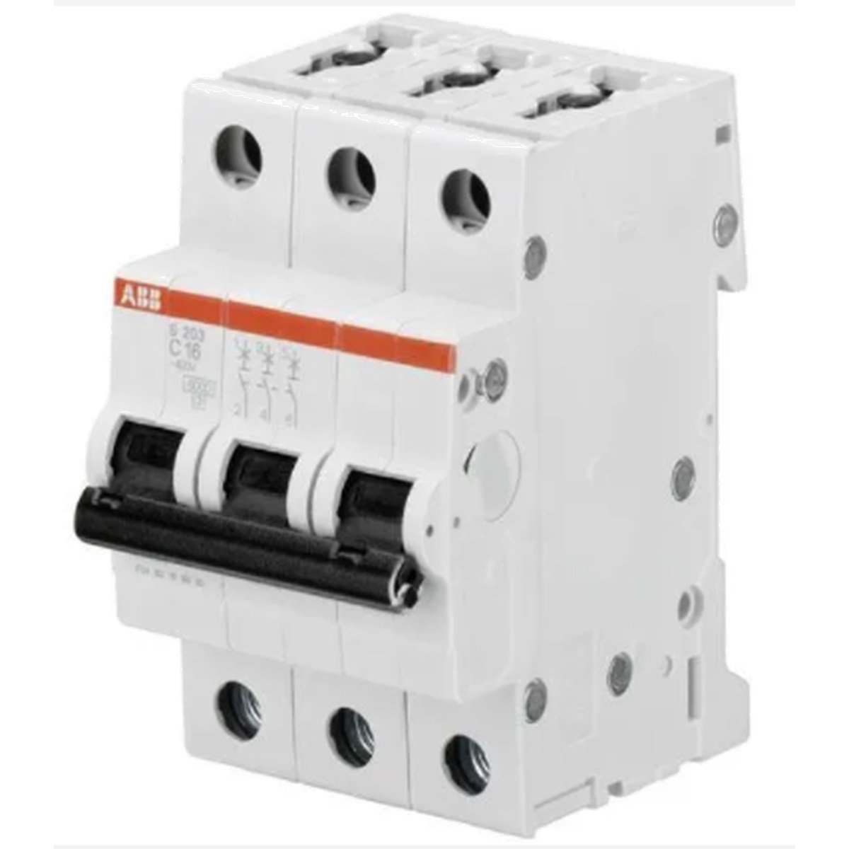 Minidisjuntor Tripolar, Curva C, In:63a, Icu:20ka/127v e 10ka/230v, Norma Abnt Nbr Nm 60947-2, S203-