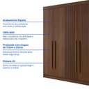 Ver imagem 6 de Guarda-roupa Casal Ripado 100% Mdf 6 Portas 6 Gavetas Paris Plus
