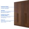 Guarda-roupa Casal Ripado 100% Mdf 6 Portas 6 Gavetas Paris Plus - 6