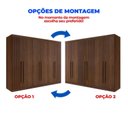 Ver imagem 7 de Guarda-Roupa Casal Ripado 100% MDF 6 Portas 6 Gavetas Paris Plus Marrom/Castanho