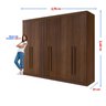 Guarda-roupa Casal Ripado 100% Mdf 6 Portas 6 Gavetas Paris Plus - 3
