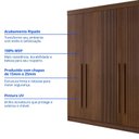 Ver imagem 6 de Guarda-Roupa Casal Ripado 100% MDF 6 Portas 6 Gavetas Paris Plus Marrom/Castanho