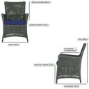 Ver imagem 2 de 2 Poltronas e 1 Mesa Igapó em Alumínio Pintura Preta Corda Náutica Estofado 10