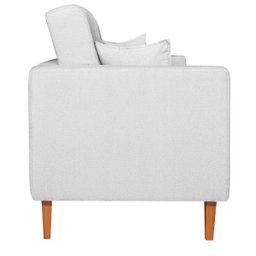 Sofá 03 Lugares Living Ponza Suede Doce Sonho Móveis Branco - 7
