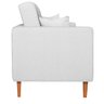 Sofá 03 Lugares Living Ponza Suede Doce Sonho Móveis Branco - 7