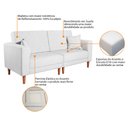 Ver imagem 4 de Sofá 03 Lugares Living Ponza Suede Doce Sonho Móveis Branco