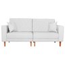 Sofá 03 Lugares Living Ponza Suede Doce Sonho Móveis Branco - 6