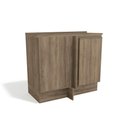 Ver imagem 1 de Balcão de Cozinha Canto Reto Maxxi G748 1 Porta c/ Tampo Nogal - Kappesberg