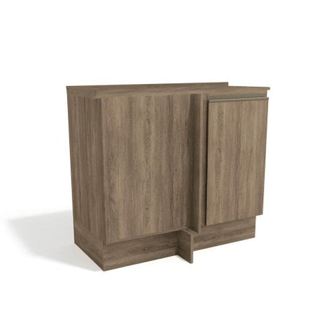 Balcão de Cozinha Canto Reto Maxxi G748 1 Porta c/ Tampo Nogal - Kappesberg