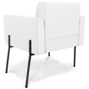 Ver imagem 2 de Poltrona Sala Pé Metal Preto Kit 2 Ana Sintético Branco - Ibiza