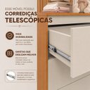 Ver imagem 6 de Guarda-Roupa Zaki para Quarto de Bebê 100% MDF 4 Portas e 3 Gavetas Areia Fosco/Savana