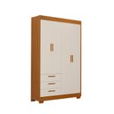 Ver imagem 7 de Guarda-Roupa Zaki para Quarto de Bebê 100% MDF 4 Portas e 3 Gavetas Areia Fosco/Savana