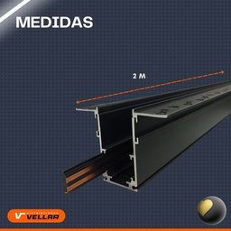 Trilho Magnético Eletrificado Embutir no Frame 2 Metros - 7