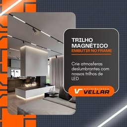 Trilho Magnético Eletrificado Embutir no Frame 2 Metros - 5