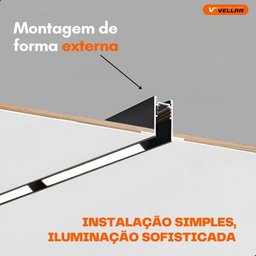 Trilho Magnético Eletrificado Embutir no Frame 2 Metros - 4