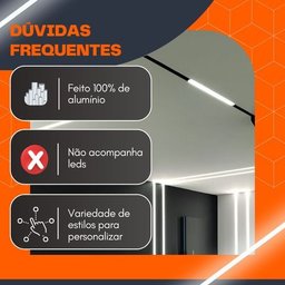 Trilho Magnético Eletrificado Embutir no Frame 2 Metros - 6