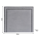 Ver imagem 2 de Cabeceira Solteiro Dupla Tacha Luxo Estofada Com Tachas - Suede Cinza