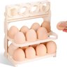 Porta Ovos Suporte 24 Ovos 3 Andares Organizador Geladeira Guarda Ovo Dobravel Mesa Bancada Cozinha  - 12