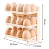Porta Ovos Suporte 24 Ovos 3 Andares Organizador Geladeira Guarda Ovo Dobravel Mesa Bancada Cozinha  - 8