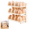 Porta Ovos Suporte 24 Ovos 3 Andares Organizador Geladeira Guarda Ovo Dobravel Mesa Bancada Cozinha  - 1
