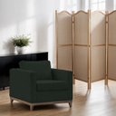 Ver imagem 2 de Poltrona Aspen Base Fixa Madeira Suede Verde Sala de Estar Recepção