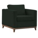 Ver imagem 5 de Poltrona Aspen Base Fixa Madeira Suede Verde Sala de Estar Recepção