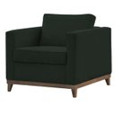 Ver imagem 4 de Poltrona Aspen Base Fixa Madeira Suede Verde Sala de Estar Recepção