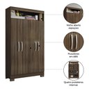 Ver imagem 4 de Armário Multiuso Nt 4040 - Nogal - Notável