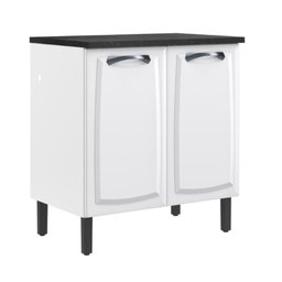 Balcão de Cozinha Itatiaia Aço 2 Portas New Premium Branco Neve - 1 Balcão de Cozinha Itatiaia Aço 2 Portas New Premium Branco Neve - 1