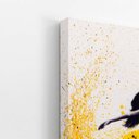 Ver imagem 3 de Mulher Vestido Amarelo Arte Abstrato Quadro Canvas 100x70cm
