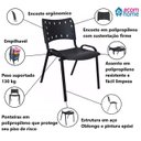 Ver imagem 4 de Cadeira Iso para Escola Escritório Comércio Preto Base Preta