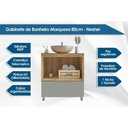 Ver imagem 2 de Balcão P- Banheiro Marquesa C- 1 Gaveta e 1 Nicho 80cm Nature-verde - Nesher