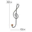 Ver imagem 2 de Cabide Artesanal de Ferro com Pendurador de Roupas e Bolsas 01 Gancho Verniz Musica Libertas Rosas A