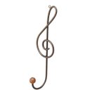 Ver imagem 1 de Cabide Artesanal de Ferro com Pendurador de Roupas e Bolsas 01 Gancho Verniz Musica Libertas Rosas A