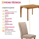 Ver imagem 7 de Mesa de Jantar Liz 120cm Tampo MDF Laminado Canto Copo com 4 Cadeiras Lisa Moderna Mobília