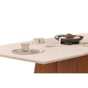 Ver mais imagens de Conjunto: Mesa Sala Jantar Dulce C/ Tampo Madeirado C/ Vidro Reto 180x90cm e 6 Cadeiras Ondina