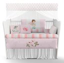 Ver imagem 1 de Kit Berço Enxoval de Bebê Floral Menina Rosa Campo