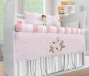 Ver imagem 3 de Kit Berço Enxoval de Bebê Floral Menina Rosa Campo