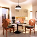 Ver imagem 2 de Kit 02 Cadeiras Sala de Jantar Madeira Maciça Teseu Poliéster Preto/imbuia G42 - Gran Belo