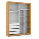 Ver imagem 5 de Berço Americano com Capitonê New Boucle e Guarda Roupa Tutto New 2 Portas Freijó Branco Acetinado -