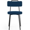 Ver imagem 6 de Kit 02 Cadeiras Decorativas Estofada Sala De Jantar Barcelona L02 Suede Azul Marinho - Lyam Decor